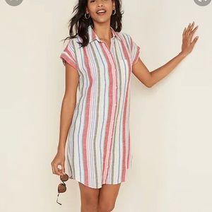 Old Navy striped linen dress